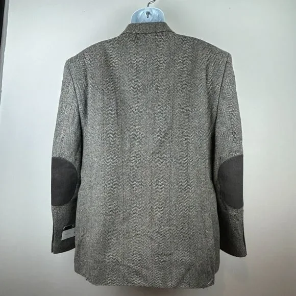 JOE Joseph Abboud Tan Brown 100% Wool Elbow Patch Jacket Sports Coat Sz 48R NWT